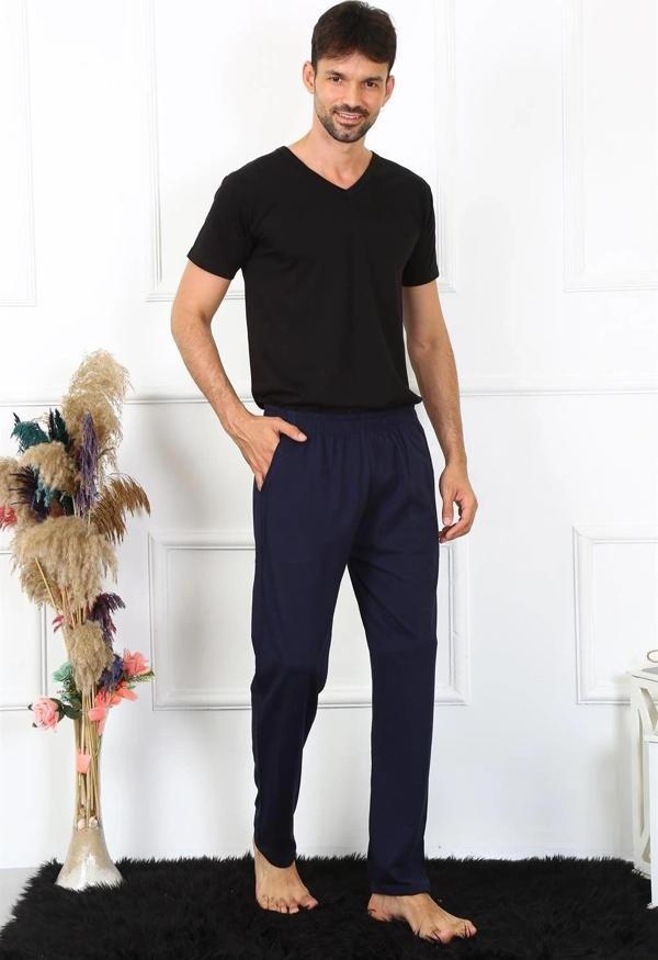 Giyim Erkek Pamuk Lacivert Tek Alt Pijama - Image 1