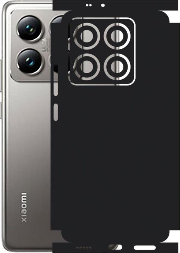Xiaomi 14T Pro ile Uyumlu 360 Arka Kaplama  Mat Siyah - Image 1