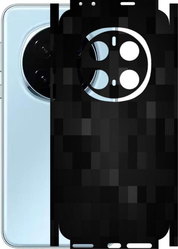 Honor Magic 7 Pro ile Uyumlu 360 Arka Kaplama  Pixel Desenli Siyah - Image 1