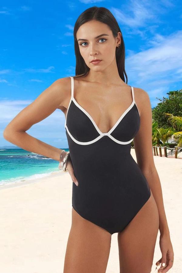 Mayo Özel Tasarım Esnek Kumaş Plaj Ve Havuz İçin Yüzme Kıyafeti Banyo - Image 1