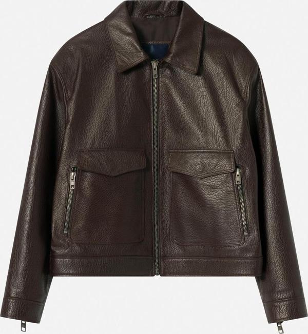 DERİCLUB Jacob Erkek Oversize Gerçek Deri Ceket KAHVERENGİ - Image 1