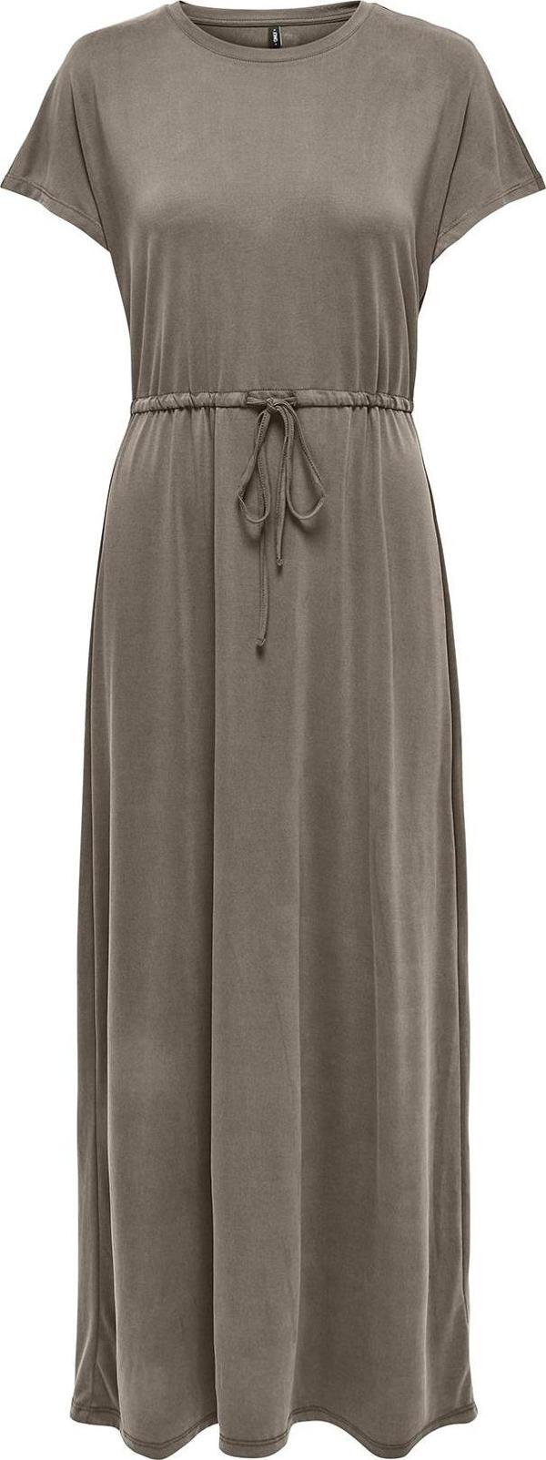 Only Onlhannah Regular Fit Bisiklet Yaka Bağlama Detaylı Bayan Elbise 15348761 VİZON - Image 1