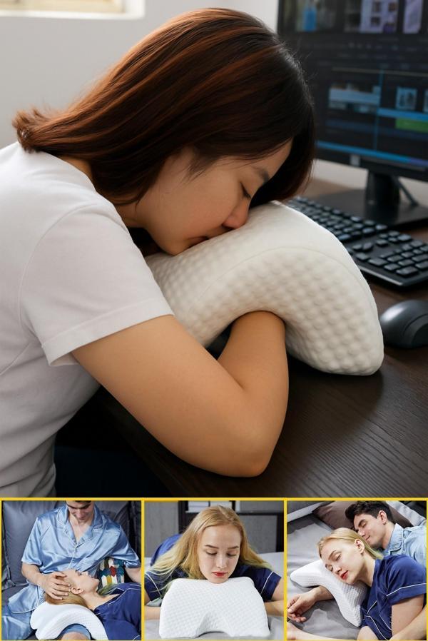Ergonomik Hafızalı Sünger Boyun ve Kol Desteği Yastığı Ortopedik Cuddle Pillow Yıkanabilir Kılıf - Image 1