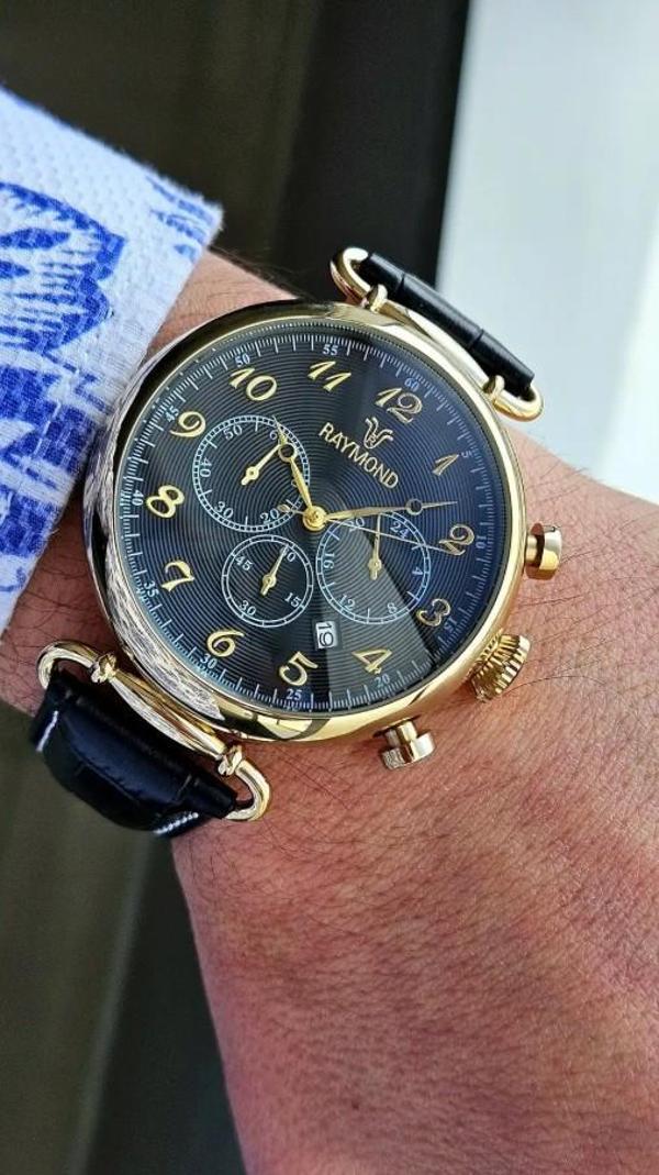 RAYMOND ERKEK KOL SAATİ RYM-83011-GOLD-BK - Image 1