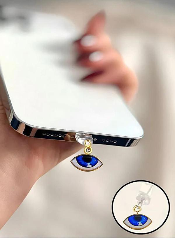 Buki'Nin Atölyesi Lightning (Iphone Girişli Şarj Yeri) Telefon Şarj Koruma Aksesuarı / Tozluk / Toz Tıpası / Charm - Image 1