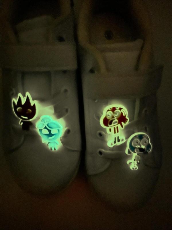 Buki'Nin Atölyesi Gece Parlayan Neon Bağcık Spor Süsü Klipsli 4 Lü Set Ateş Su Gumbell - Image 1