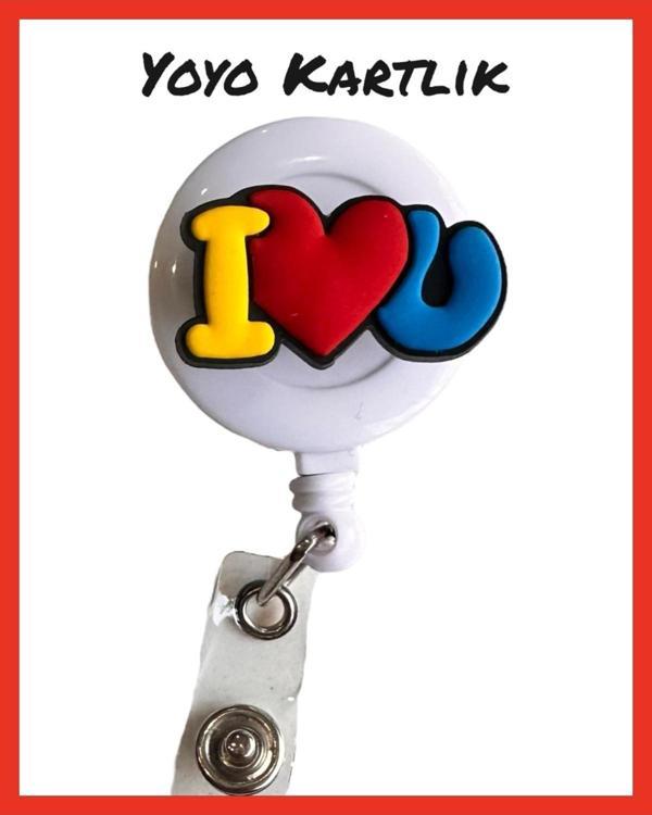 Buki'Nin Atölyesi Yoyo Yaka Kartlığı / Kartlık Figürlü Y046 I Love You Seni Sevuyorum - Image 1