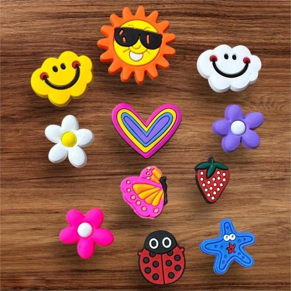 Buki'Nin Atölyesi Kalem Başlığı 10 Lu Set Güneş Bulut Papatya Çilek Uğur Böceği Vs.. - Image 1