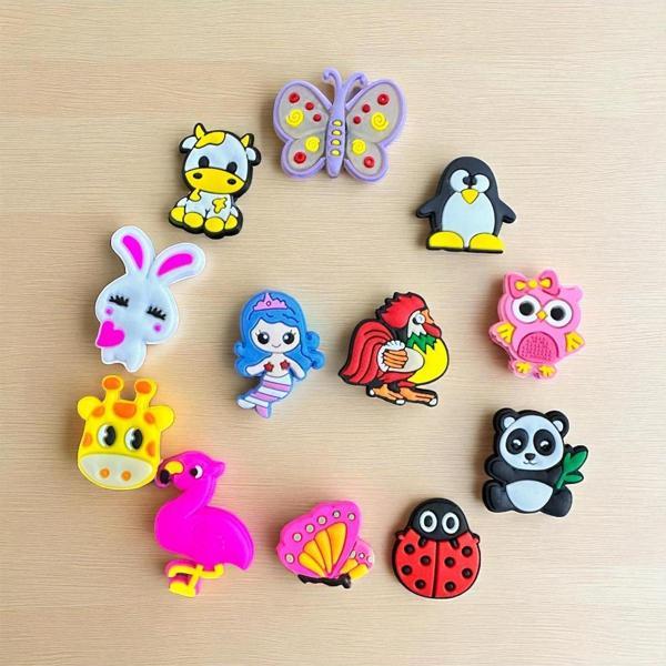 Buki'Nin Atölyesi Jibbitz Terlik Süsü Karışık 12 Adet Hayvanlar - Image 1