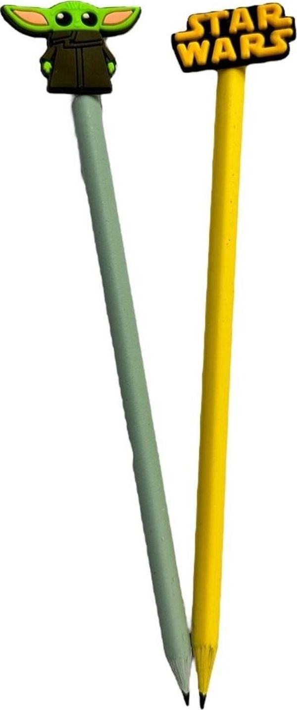 Buki'Nin Atölyesi 3D Yoda Star Wars Figürlü Kalem Başlığı Ve Kurşun Kalem A06 2 Li Set - Image 1