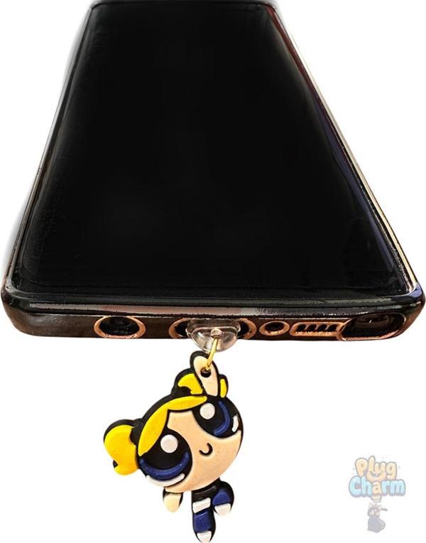 Buki'Nin Atölyesi Lightning (Iphone Girişli Şarj Yeri) Telefon Şarj Koruma Aksesuarı/ Toz Tıpası / Charm Power Puff - Image 1