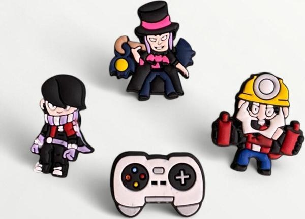 Buki'nin Atölyesi Jibbitz Terlik Süsü 4 Lü Set Brawl Stars - Image 1