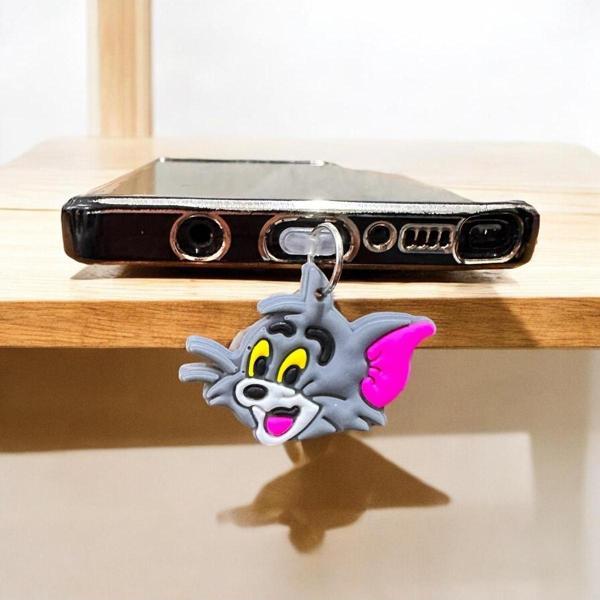 Buki'Nin Atölyesi Type C Telefon Şarj Koruma Aksesuarı / Tozluk / Toz Tıpası / Charm Tom And Jerry - Image 1