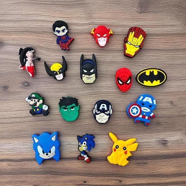 Buki'Nin Atölyesi Terlik Süsü Jibbitz Marvell Süper Kahramanlar Seti 15 'Li Set Figür - Image 1