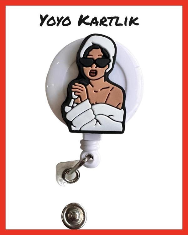 Buki'Nin Atölyesi Yoyo Yaka Kartlığı / Kartlık Figürlü Y023 Kadın - Image 1