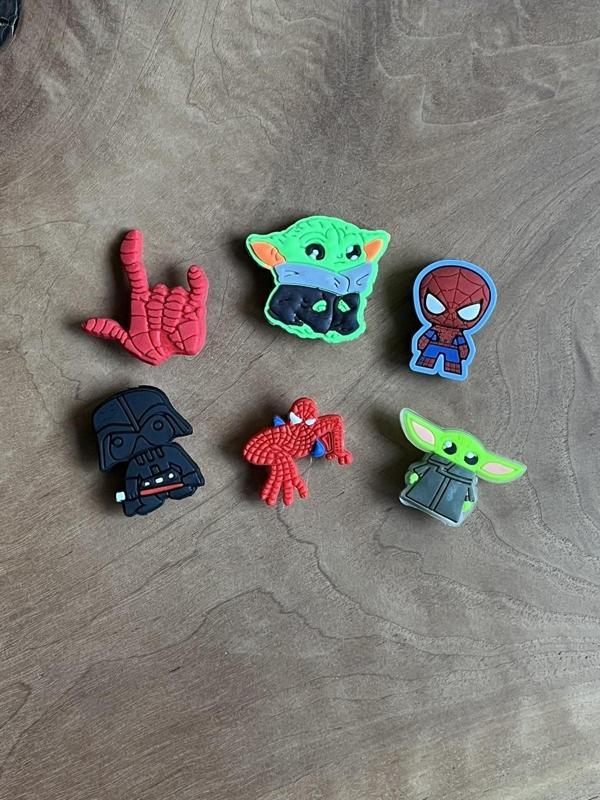 Buki'nin Atölyesi Jibbitz Terlik Süsü 6'Lı Set Örümcek Adam,Star Wars - Image 1