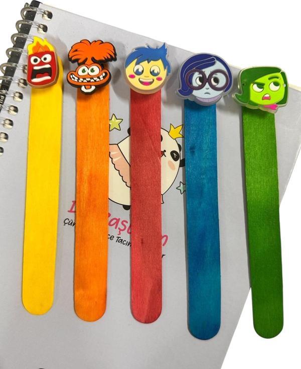 Buki'Nin Atölyesi Ters Yüz Karakterleri Kitap Ayracı 5 Li Set - Image 1