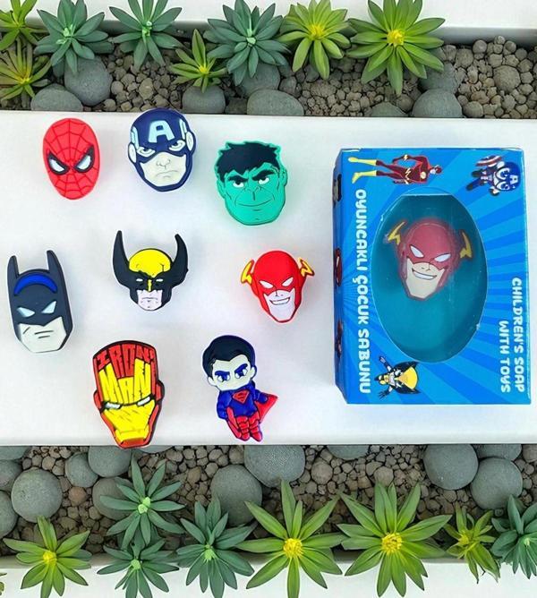 Buki'Nin Atölyesi Jibbitz Terlik Süsü 7 Adet Ve The Flash Oyuncaklı Sabun - Image 1