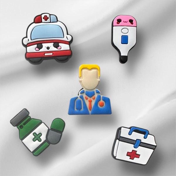 Buki'Nin Atölyesi Terlik Süsü Jibbitz Hastane Konsepti 5 Li Set - Image 1