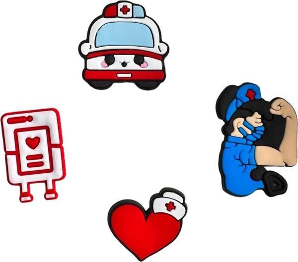 Buki'Nin Atölyesi Terlik Süsü Jibbitz Hastane Konsepti 4 Lü Set 1 - Image 1