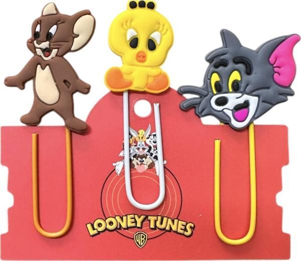 Buki'Nin Atölyesi Tom Ve Jerry Tweety Kitap Ayracı / Ataç 3 Lü Set - Image 1