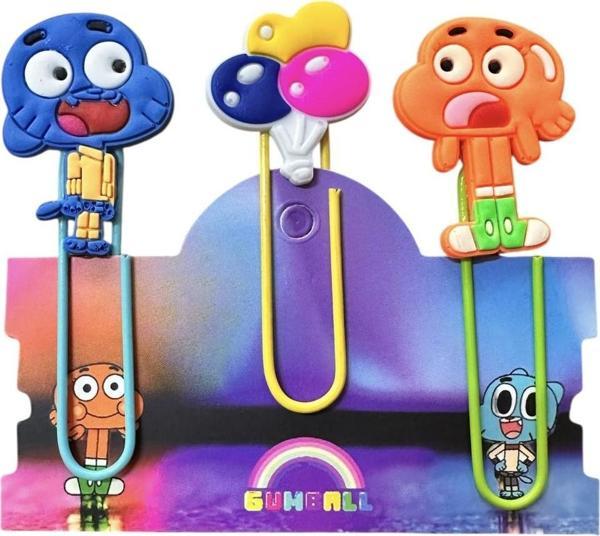 Buki'Nin Atölyesi Gumball Kitap Ayracı / Ataç 3 Lü Set - Image 1