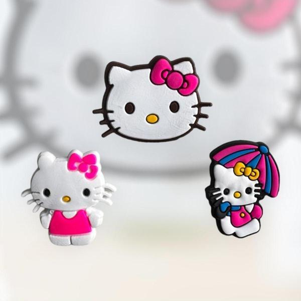 Buki'Nin Atölyesi Terlik Süsü Jibbitz Hello Kitty 3 Lü Set - Image 1