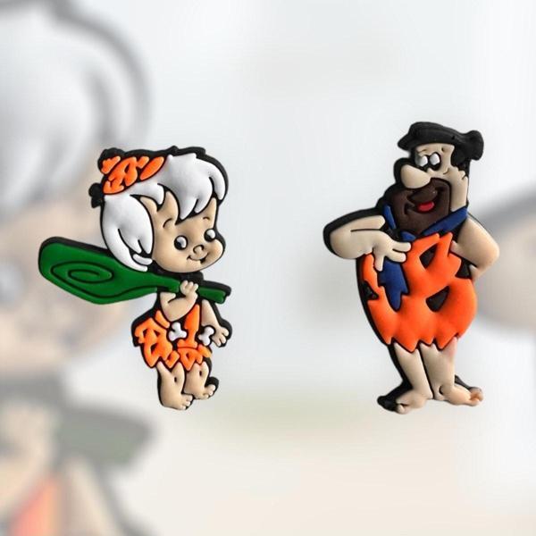 Buki'Nin Atölyesi Crocs Terlik Süsü Jibbitz Bambam Ve Fred Çakmak Taş 2 Li Set - Image 1