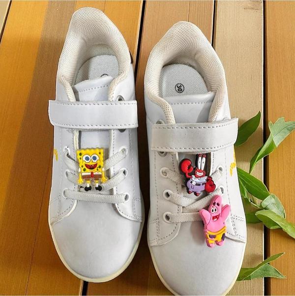 Buki'Nin Atölyesi Spor Ayakkabı Bağcık Jibbitz / Charm / Süsü Klipsli Sünger Bob, By Yengeç, Patrick 3 Lü Set - Image 1