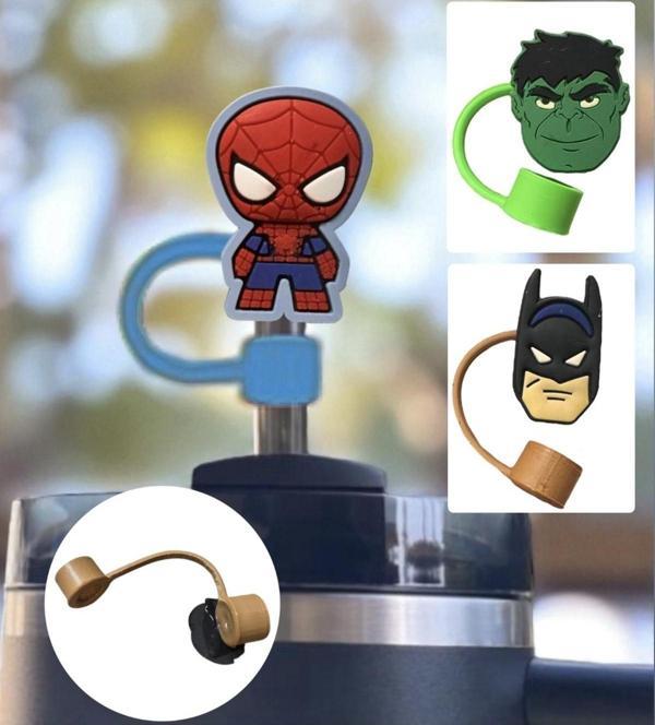 Buki'Nin Atölyesi Termos Uyumlu 3 Adet (10Mm) Toz Geçirmez Marvell Figürlü Quencher Pipet Tıpası Kapağı - Image 1