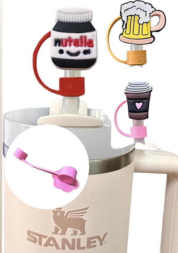 Buki'Nin Atölyesi Termos Uyumlu 3 Adet (10Mm) Toz Geçirmez Nutella Kahve Quencher Pipet Tıpası Kapağı - Image 1
