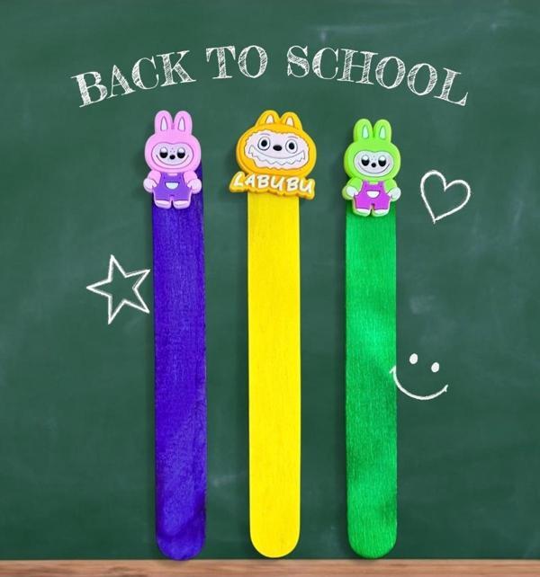 Buki'Nin Atölyesi Labubu Kitap Ayracı 3 Lü Set - Image 1