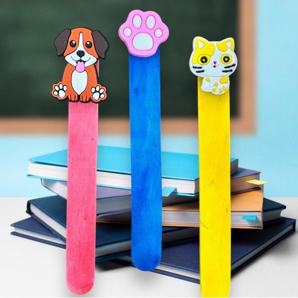 Buki'Nin Atölyesi Kitap Ayracı Kedi Köpek Pati 3 Lü Set - Image 1