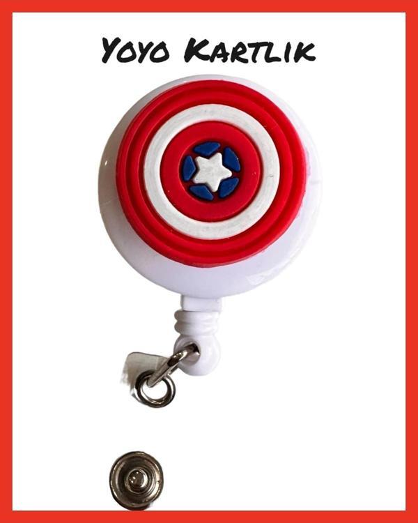 Buki'Nin Atölyesi Yoyo Yaka Kartlığı / Kartlık Figürlü Y040 Kaptan Amerika - Image 1