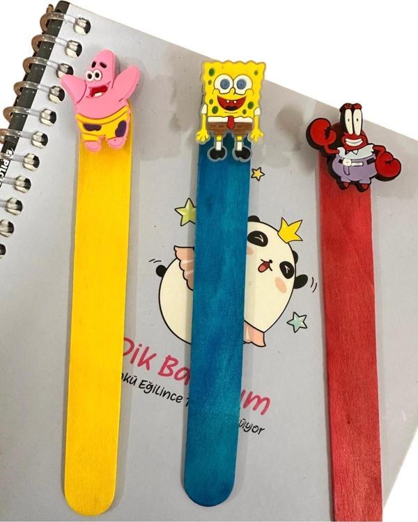 Buki'Nin Atölyesi Sünger Bob Bay Yengeç Patrick Kitap Ayracı 3 Lü Set - Image 1