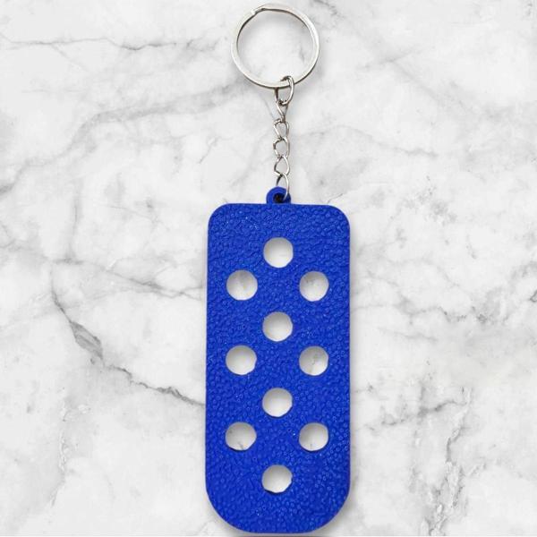 Buki'Nin Atölyesi Delikli Jibbitz Anahtarlık Yumuşak Kauçuk Lacivert (Jibbitz Süsleri İle Dilediğiniz Gibi Süsleyin) - Image 1