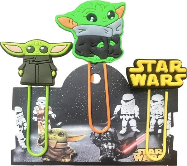Buki'Nin Atölyesi Star Wars Kitap Ayracı / Ataç 3 Lü Set Yoda - Image 1