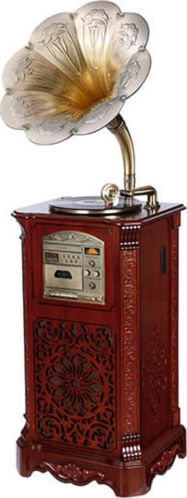 Gramofon Plakçalar Ahşap Standlı 150cm Radyo Bluetooth Usb C0997 - Image 1