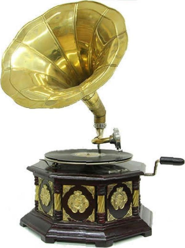 Gramofon Sekizgen Bronz Kakma Kurmalı Plakçalar ASIG523O - Image 1