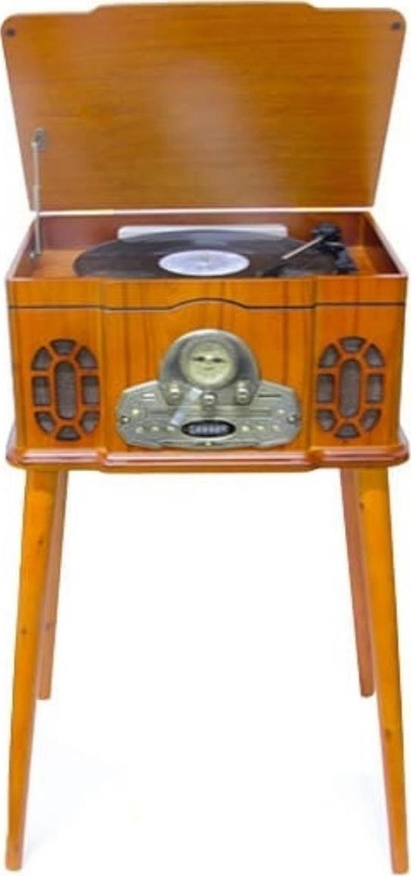 Pikap Ahşap Standlı Plakçalar Radyo Bluetooth Usb CW005 - Image 1