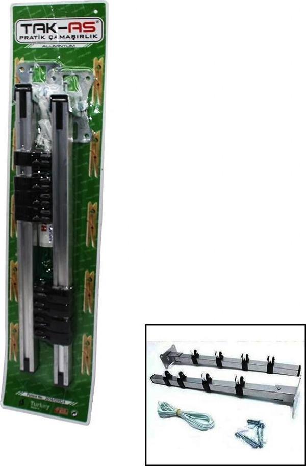 Katlanır Makaralı Pratik Çamaşır Askısı - Image 1