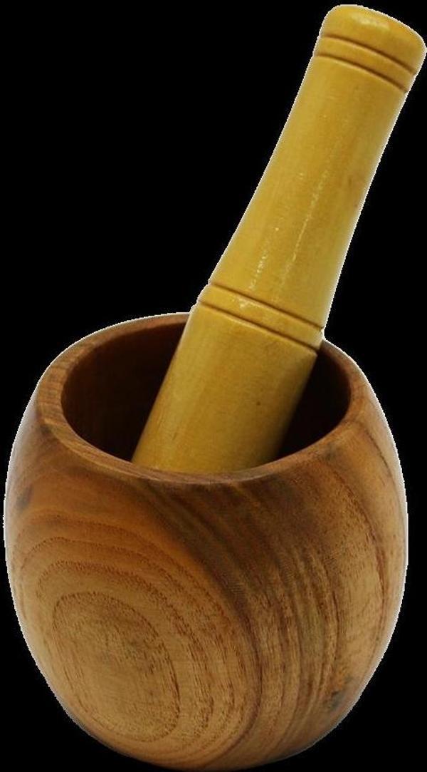 Ahşap Bambu Havan Sarımsak Dövecek - Image 1