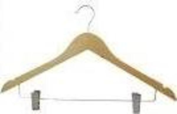 Maşalı Ahşap Elbise Askısı Tekli - Image 1