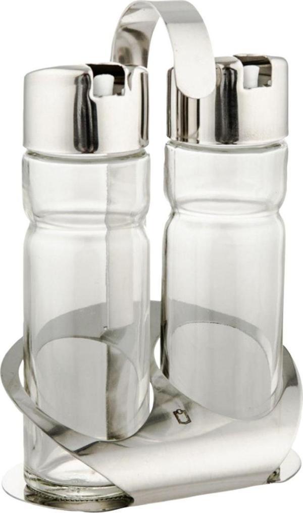 Yağ & Sirke Dispeneri Cam ve Çelik Profesyonel Yağdanlık Sirkelik Ve Tutucu 170 ml - Image 1