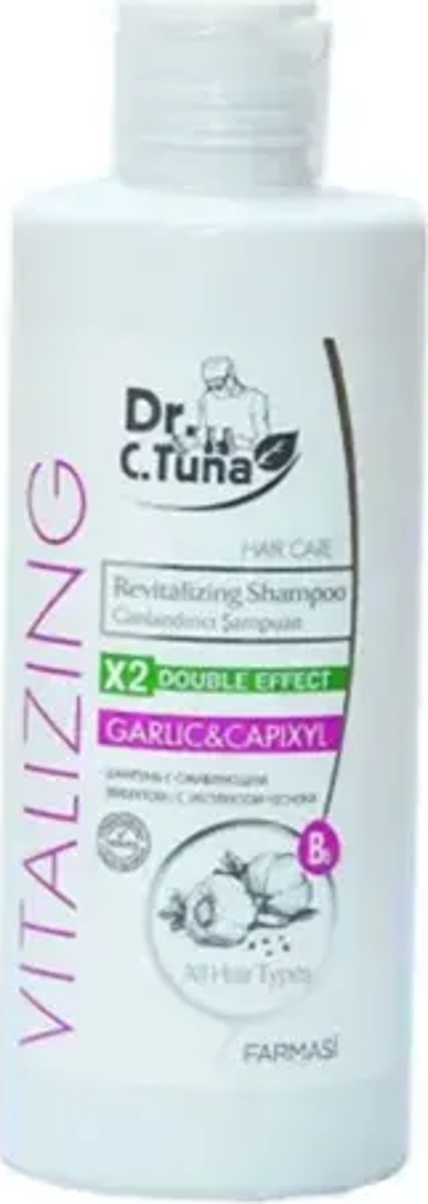 FARMASİ Dr.C.Tuna Vitalizing Sarimsakli Şampuan 225 ml - Image 1