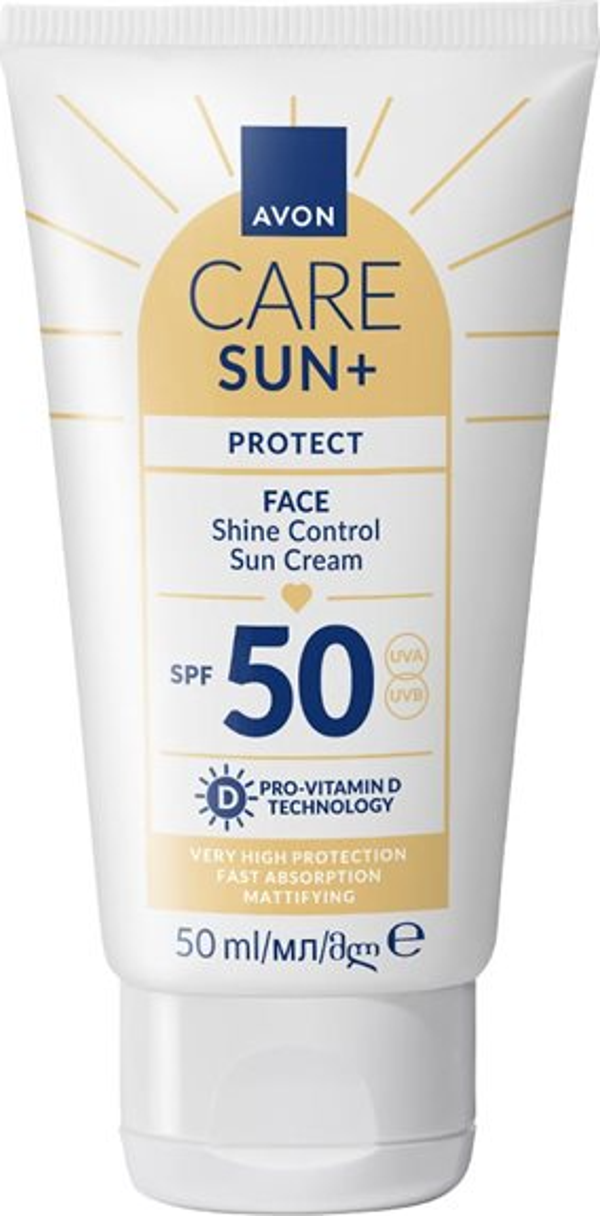 Avon SUN+ PROTECT Yüz İçin Parlaklık Kontrolü Güneş Kremi SPF 50 50ml - Image 1