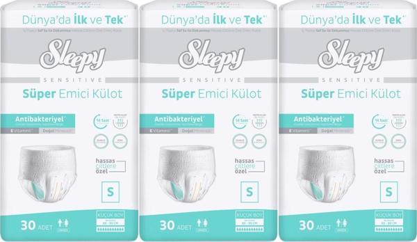 Sleepy Hasta Bezi Yetişkin Emici Külot S - Küçük - Small 90 Adet (3PK*30) - Image 1