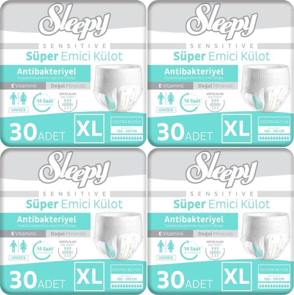 Sleepy Hasta Bezi Yetişkin Emici Külot XL - Ekstra Büyük - Extra Large 120 Adet (4PK*30) - Image 1