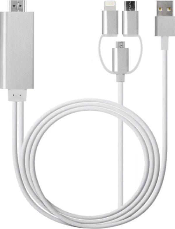 Büro Ev Ofis Cihazları için Ios-MicroUsbC Hdtv Görüntü Kablosu - Image 1
