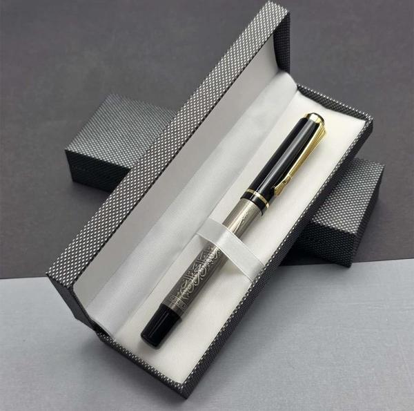 Büro Ev Ofis Hediyesi için Gri Metal Besmele Stil Kalem - Image 1